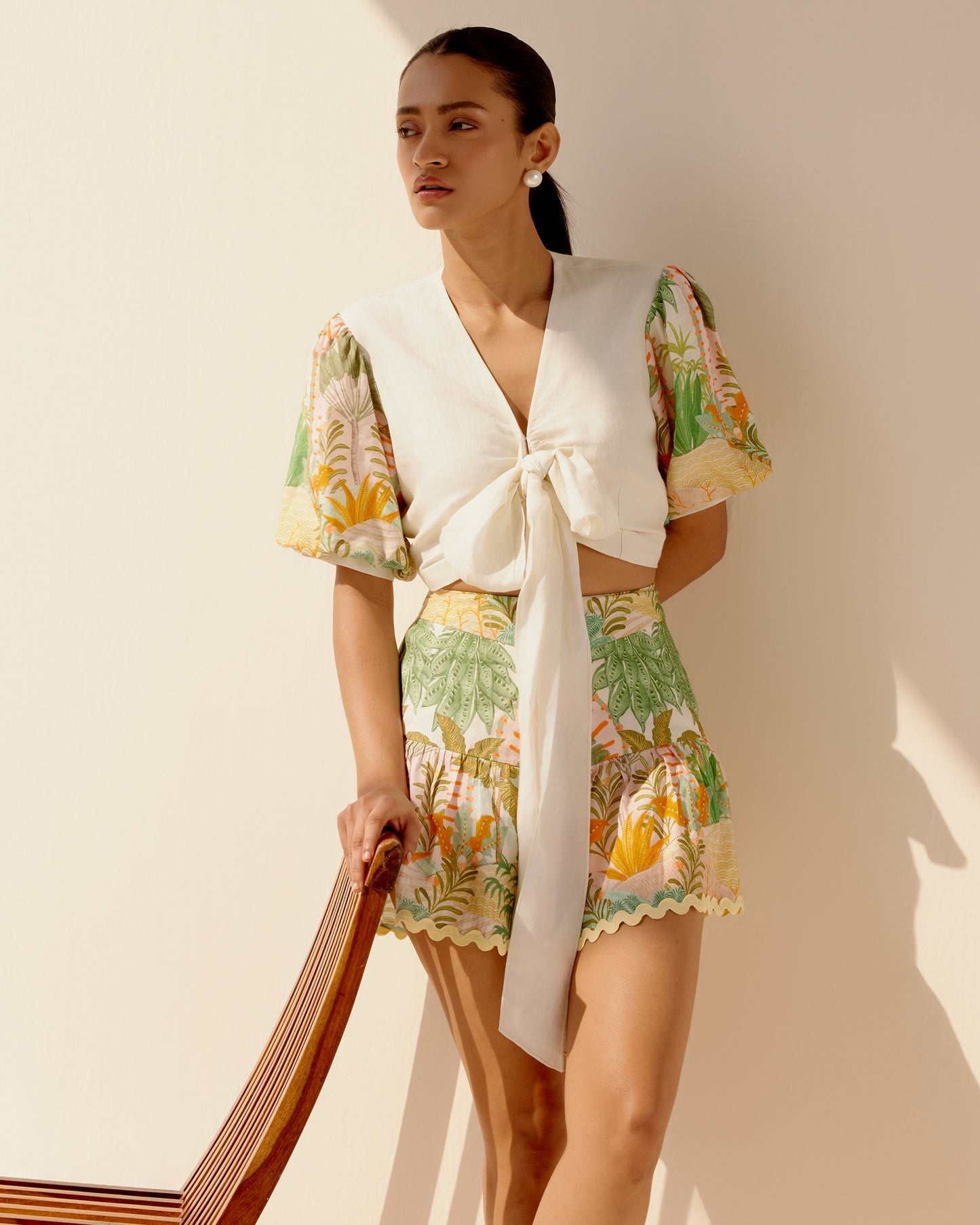 Wild Flower Panelled Skirt Set