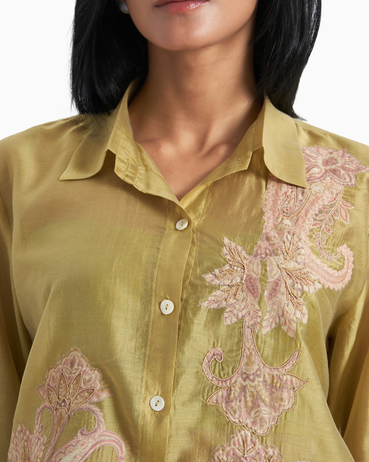 Moss Rose Paisley Shirt Set