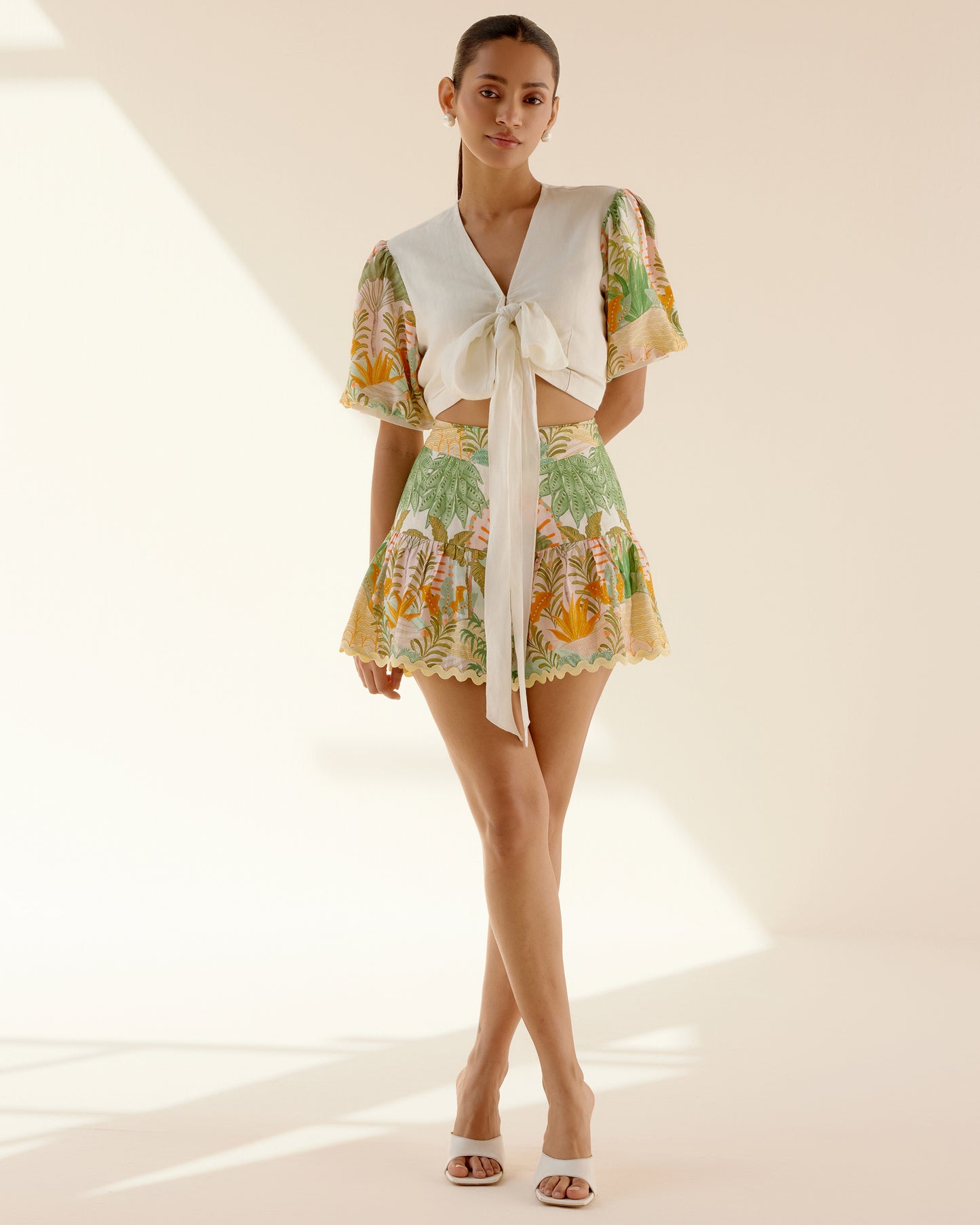 Wild Flower Panelled Skirt Set