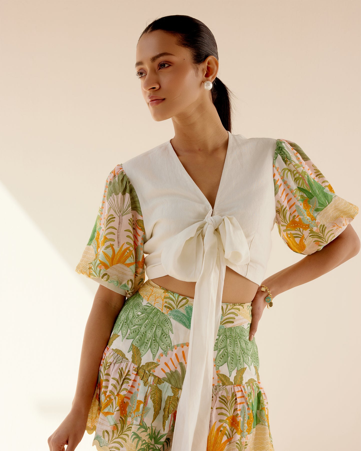 Wild Flower Panelled Skirt Set