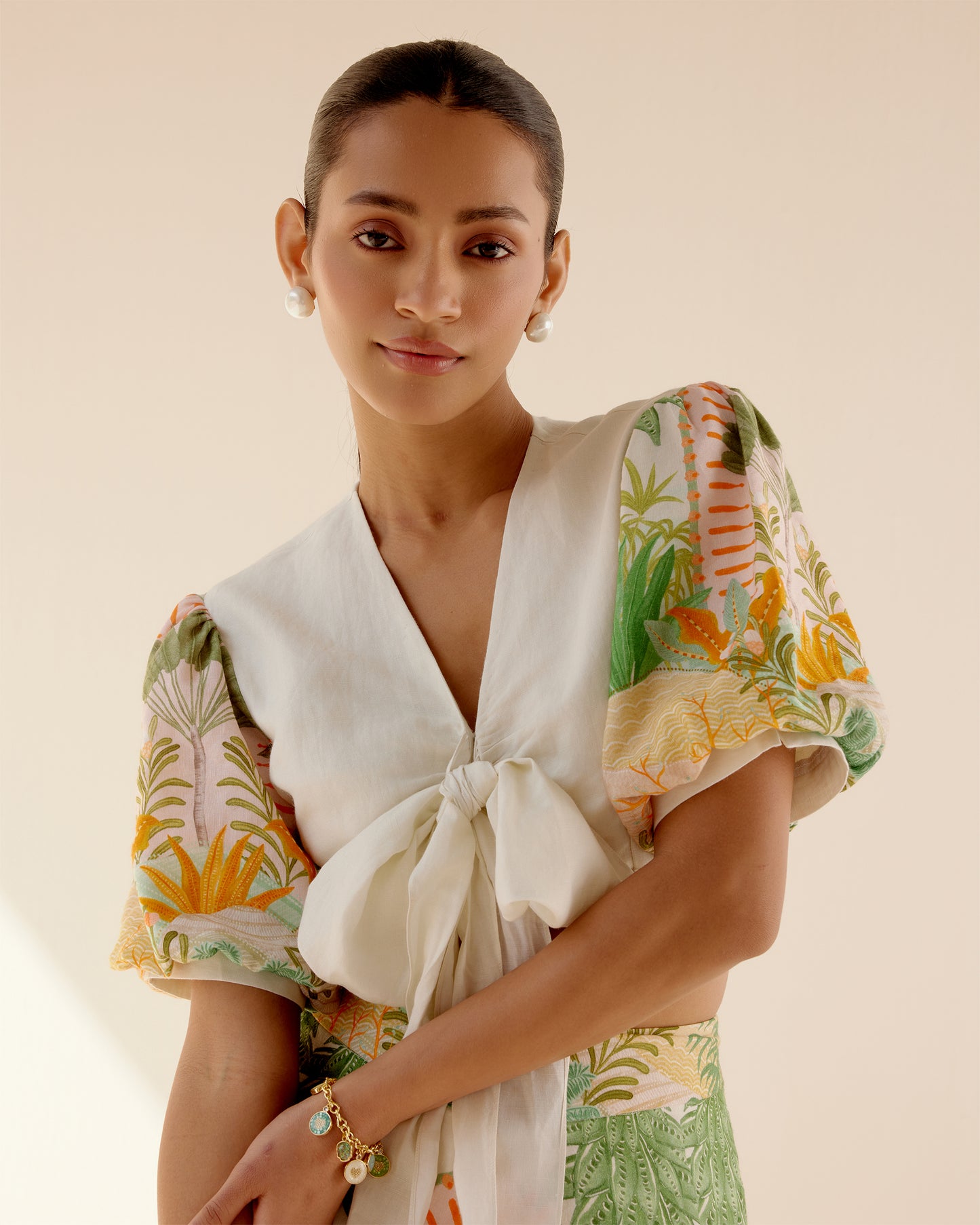 Wild Flower Panelled Skirt Set