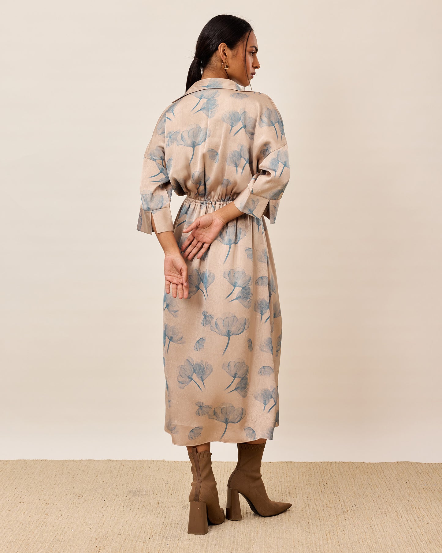 Soft Bloom Tie Waist Dress