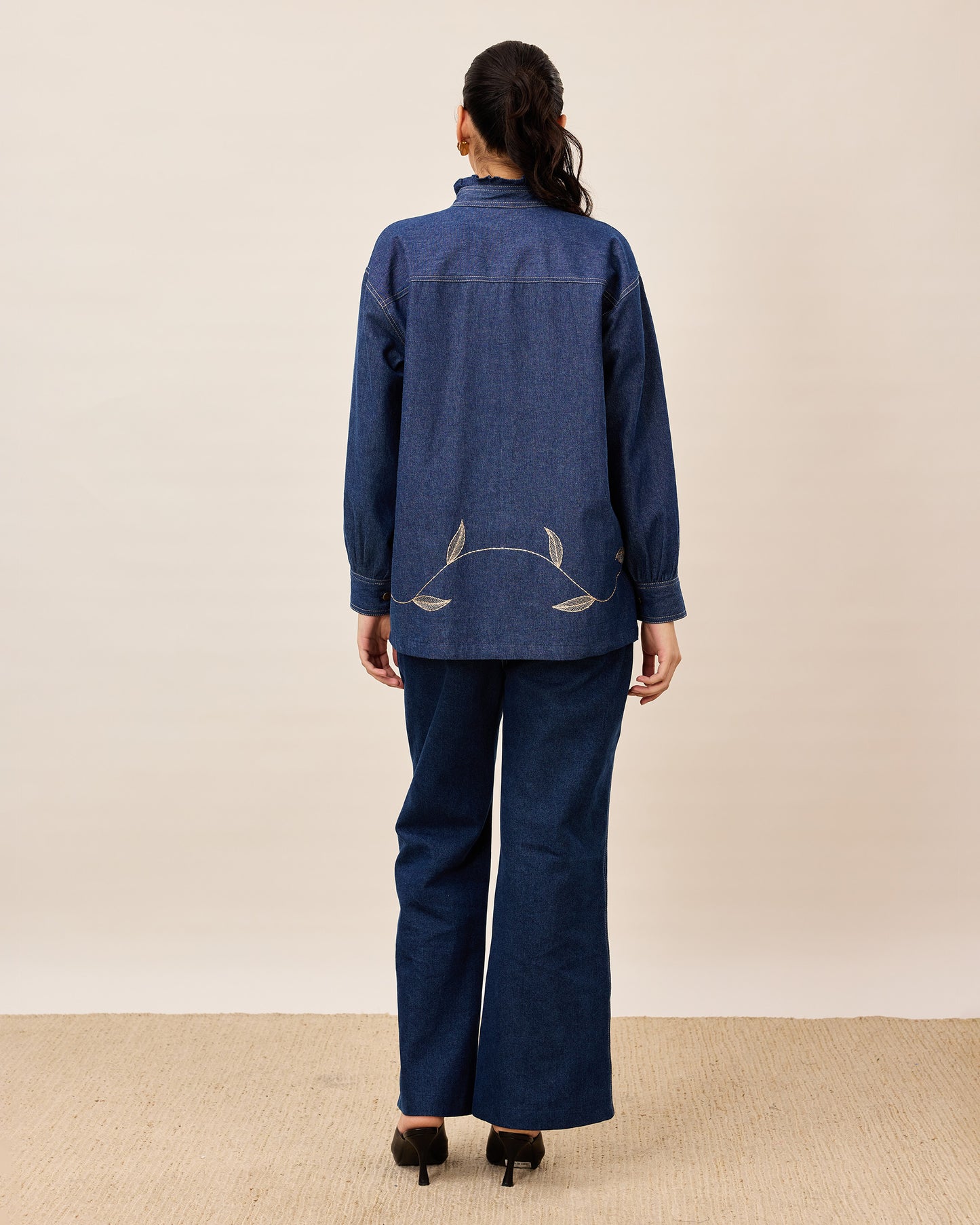 Indigo Bloom Denim Set