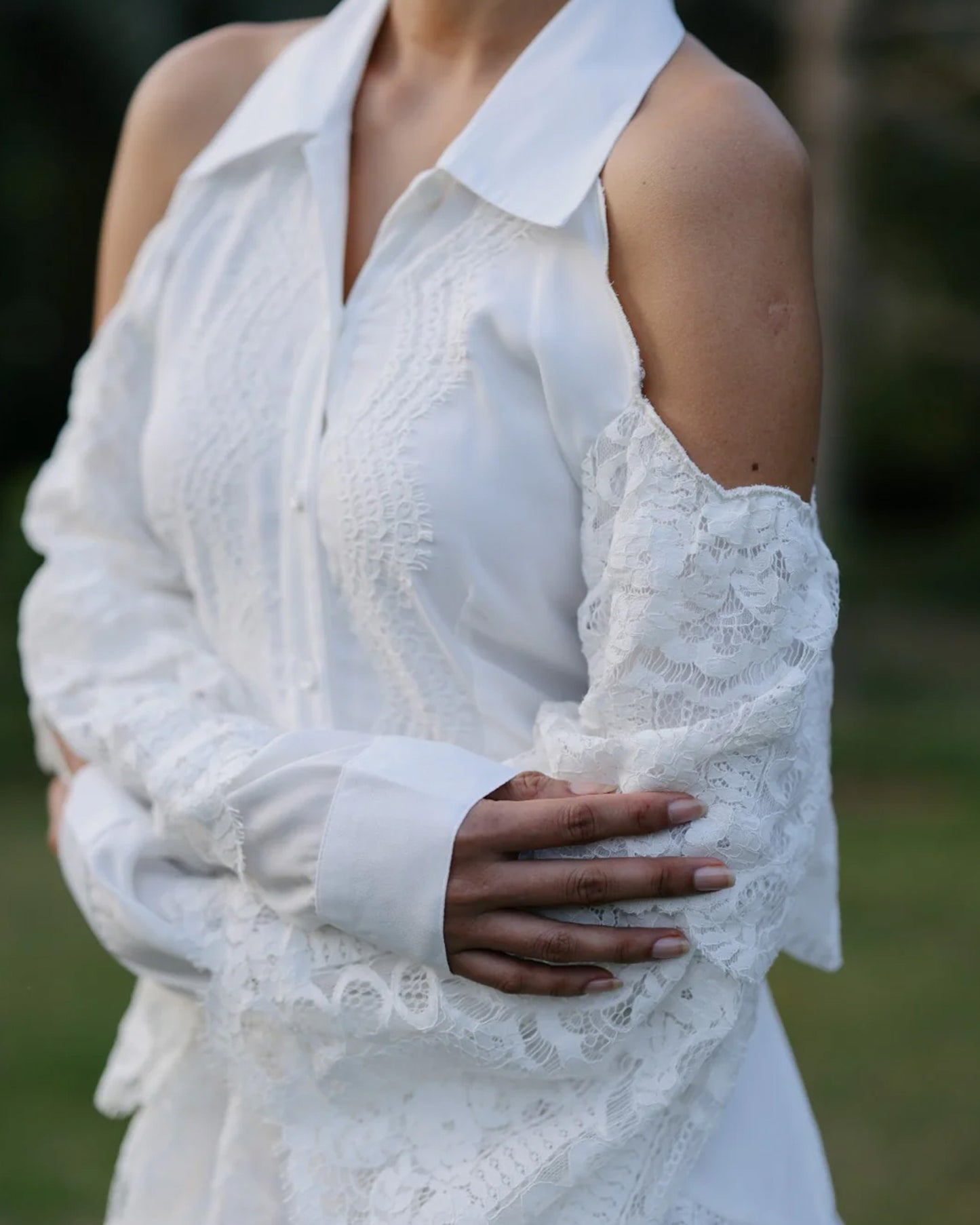 Wavelet Lace Flowy Dress