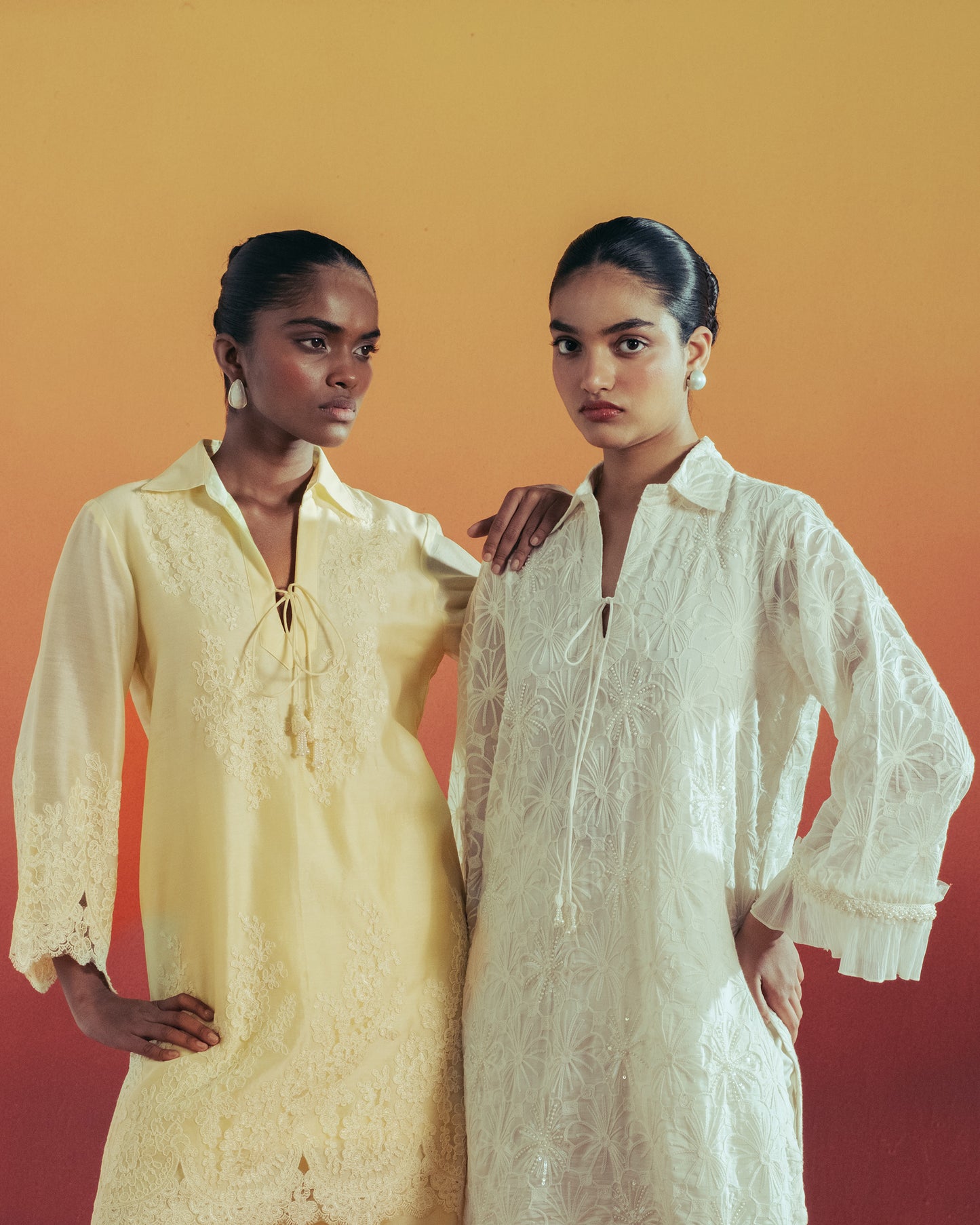 Ivory Garden Tunic Set