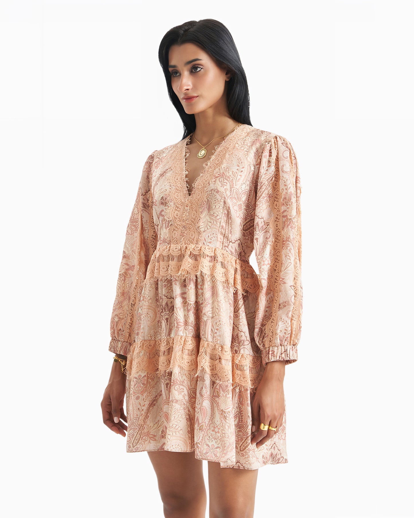 Blush Paisley Tier Dress