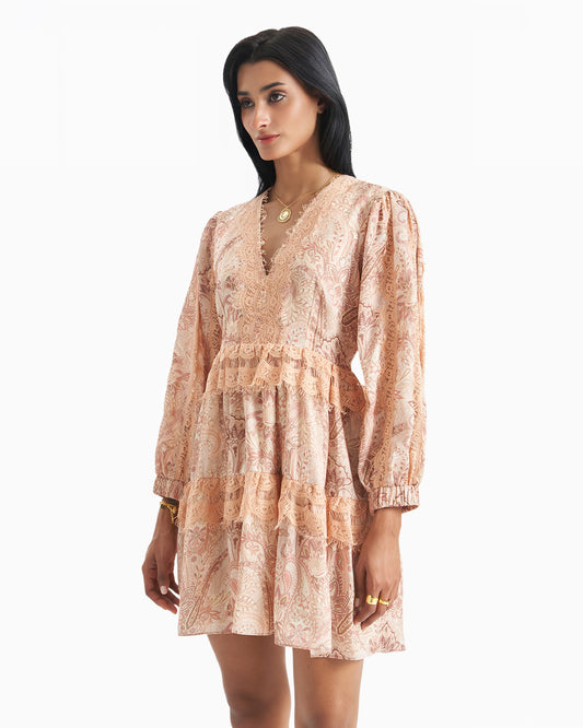 Blush Paisley Tier Dress