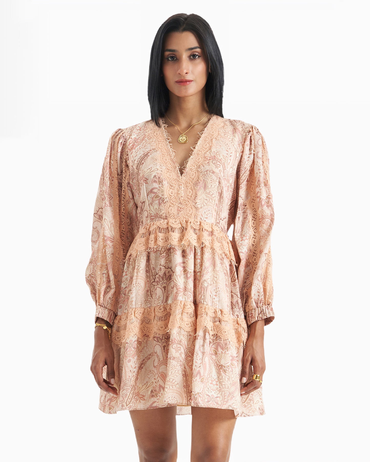 Blush Paisley Tier Dress
