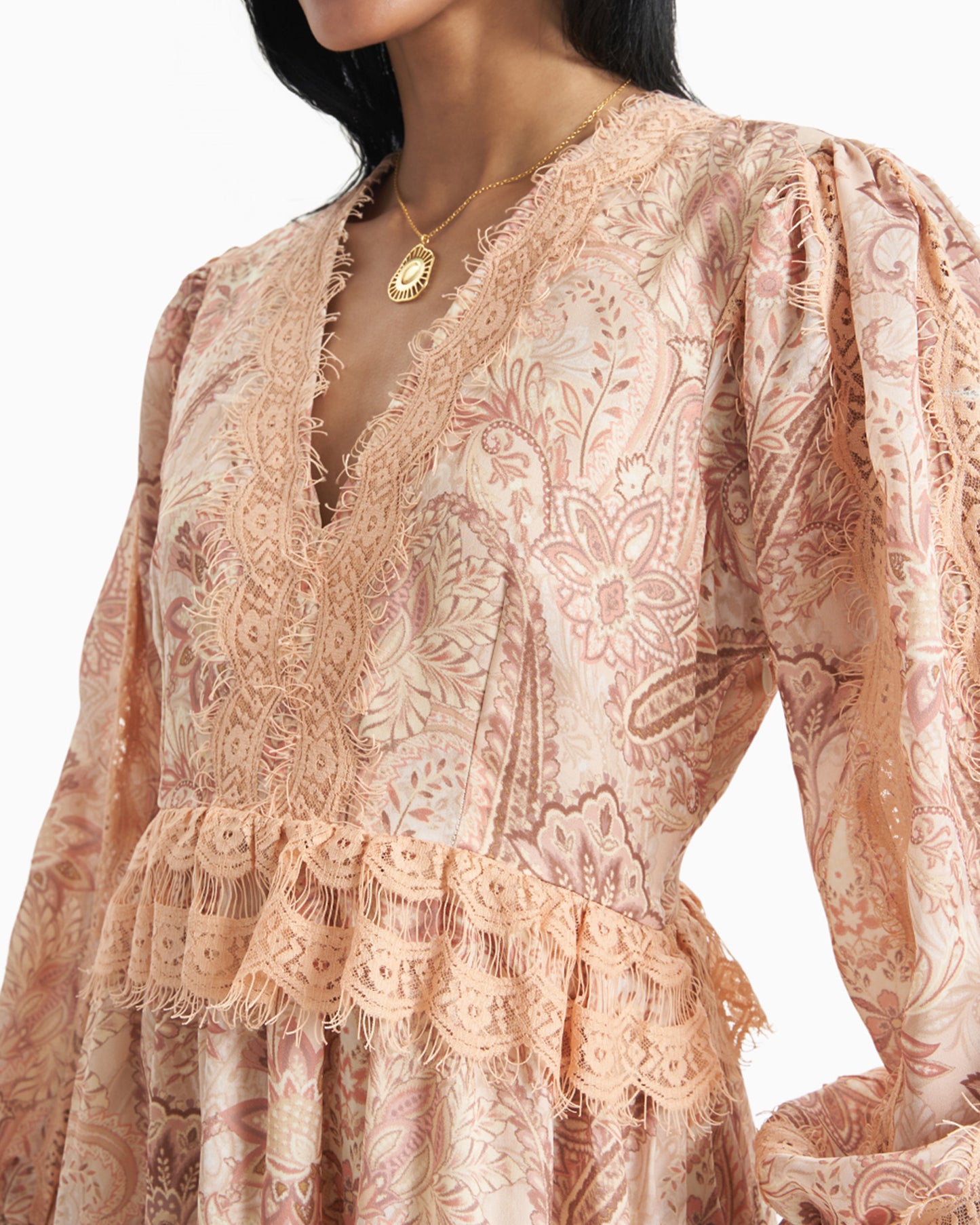 Blush Paisley Tier Dress