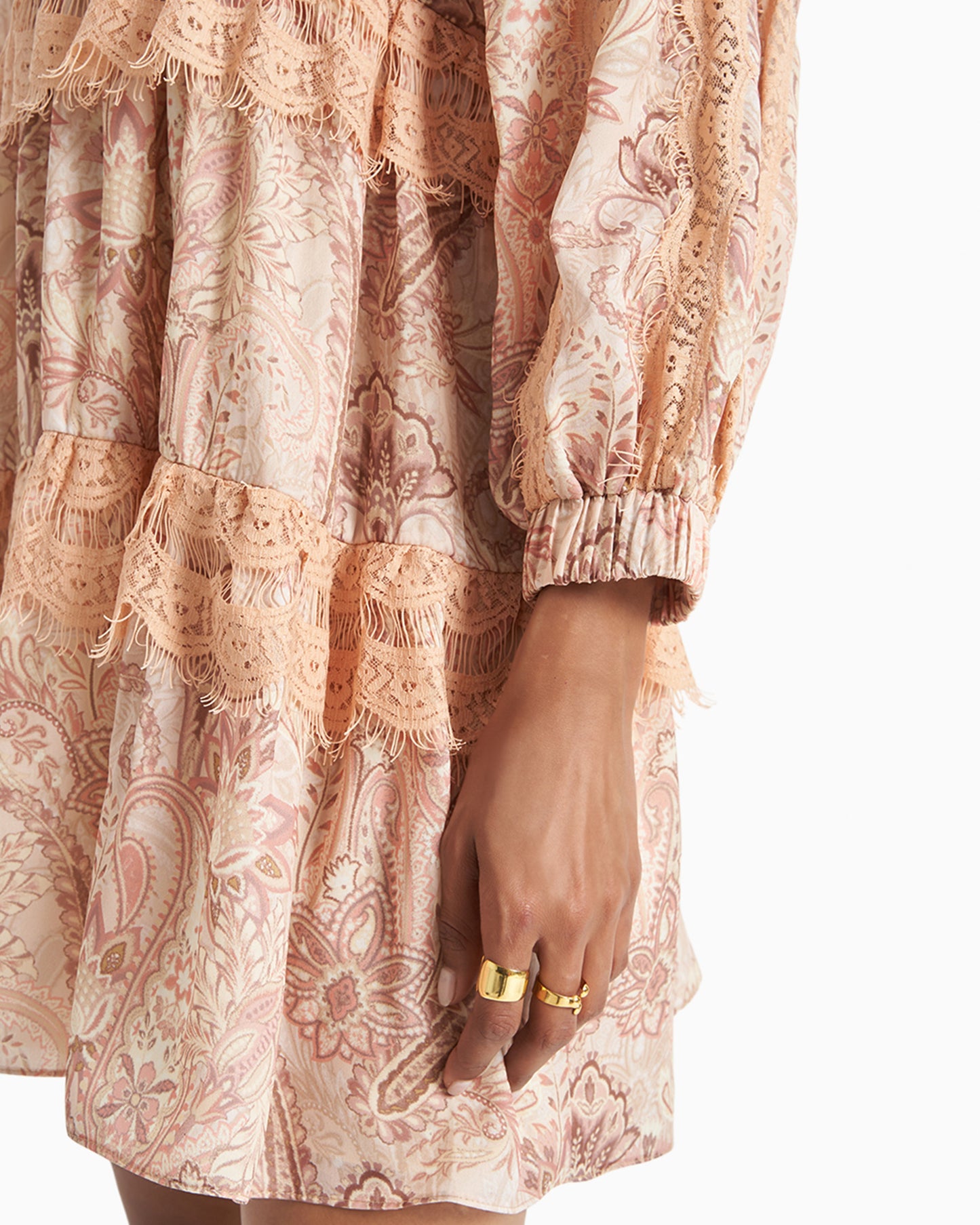 Blush Paisley Tier Dress