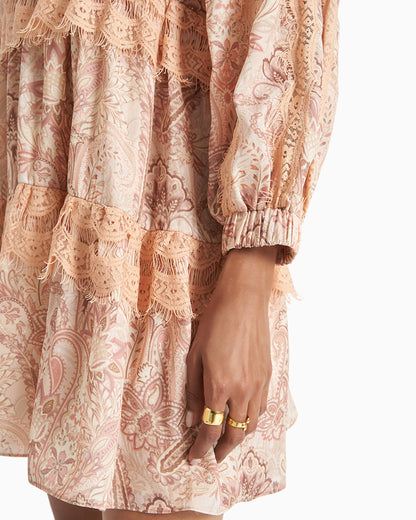 Blush Paisley Tier Dress