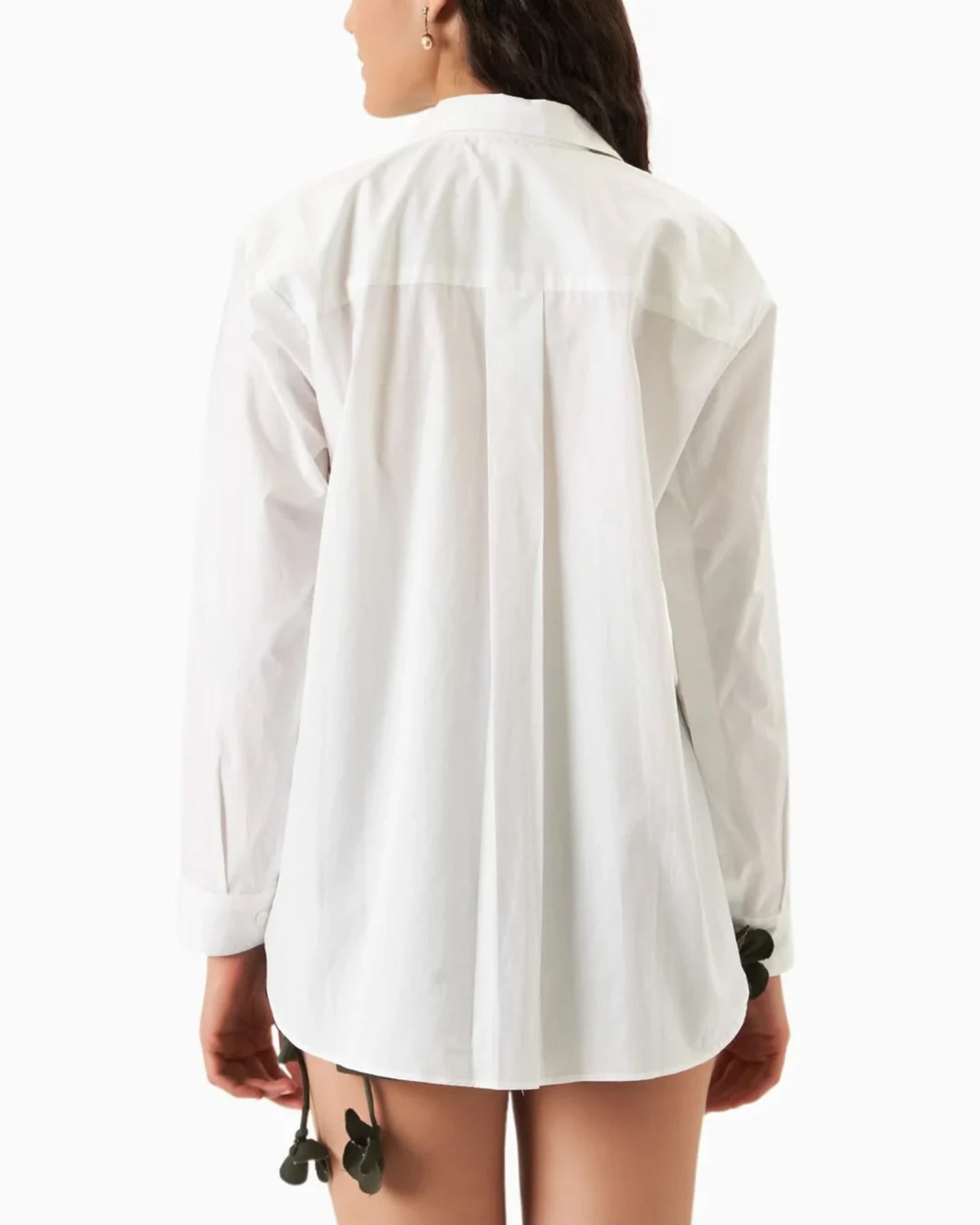 Ivory Meadow Thread Embroidery Shirt