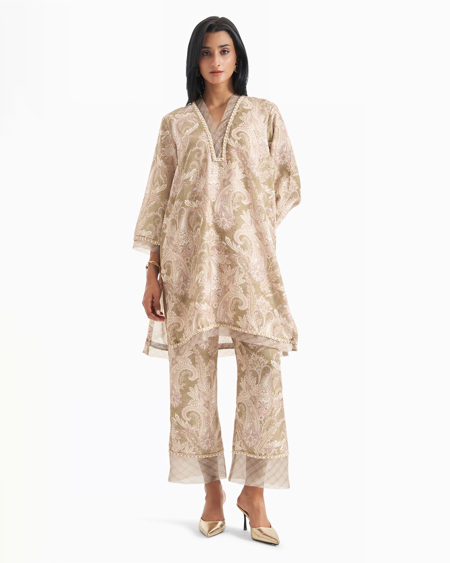 Sandstone Paisley Tunic Set