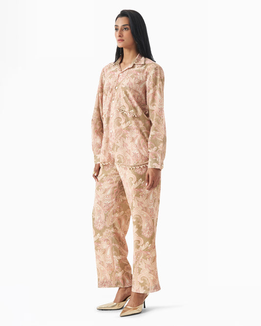 Olive Blush Paisley Coord Set