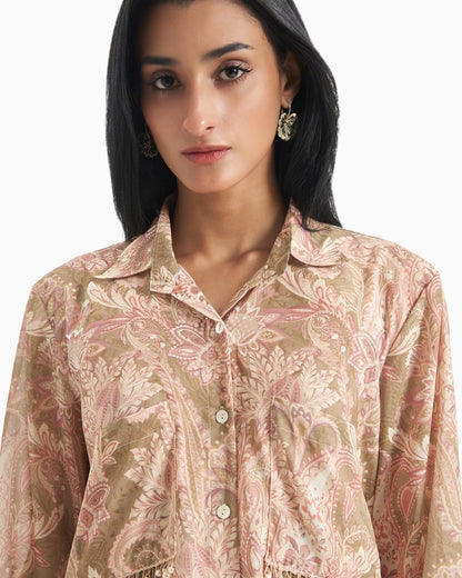 Olive Blush Paisley Coord Set