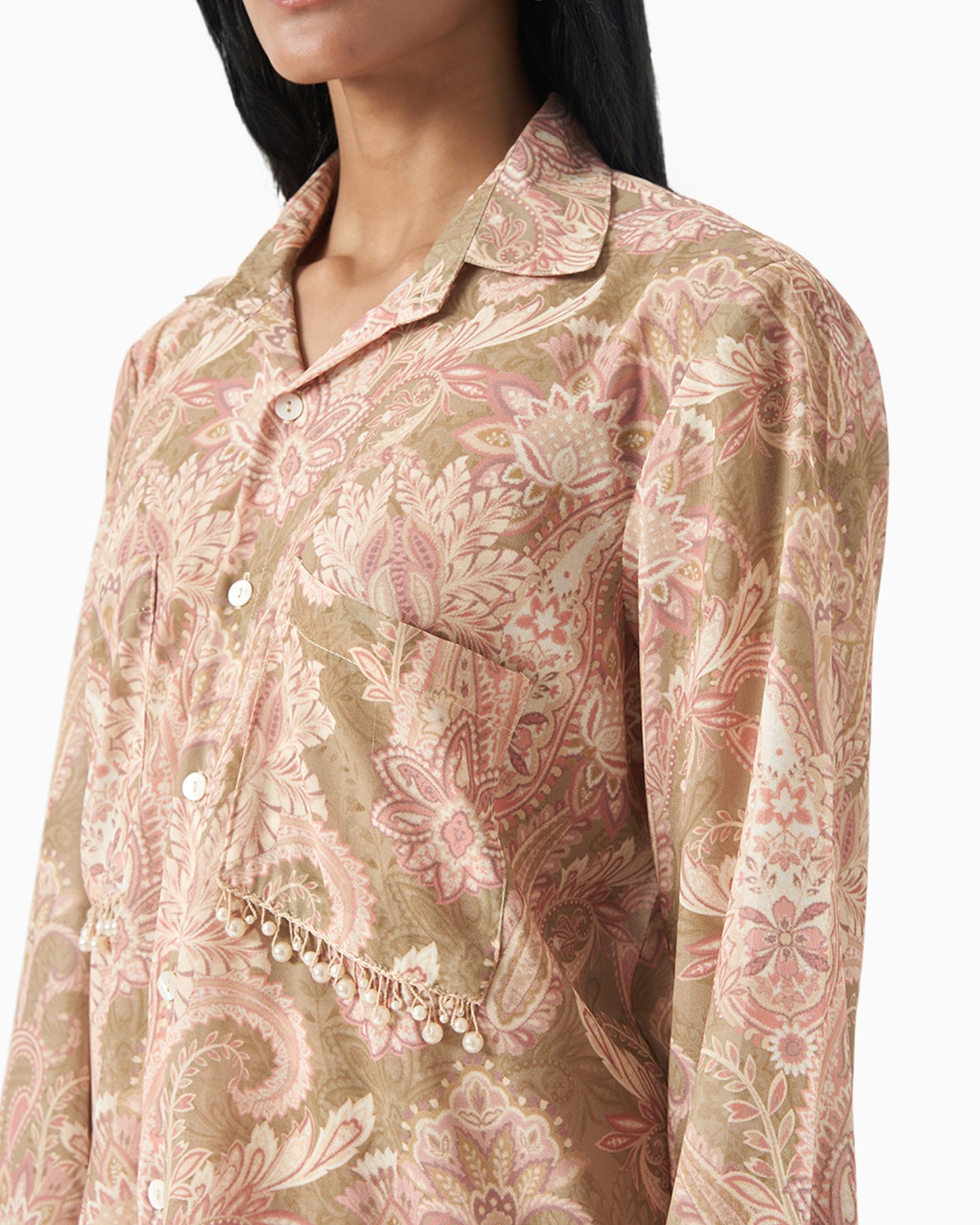 Olive Blush Paisley Coord Set