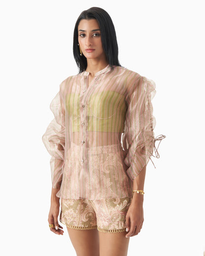 Blush Mirage Sheer Shirt