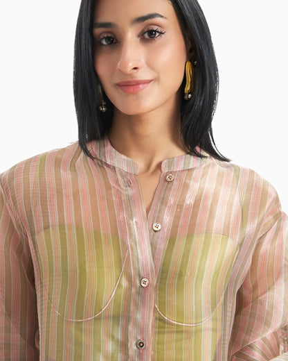 Blush Mirage Sheer Shirt