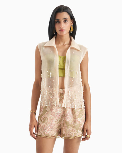 Pearl Drift Mesh Vest