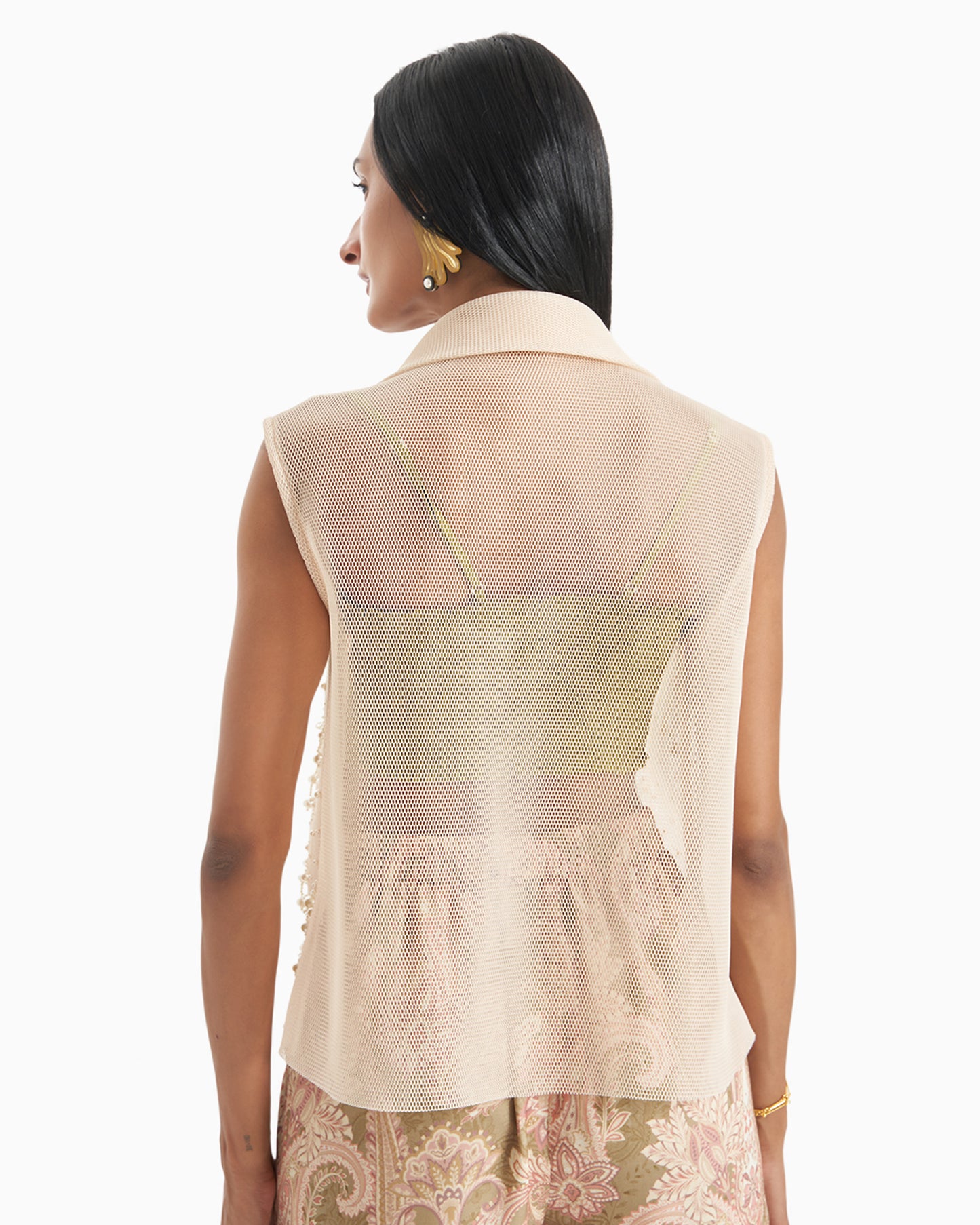 Pearl Drift Mesh Vest