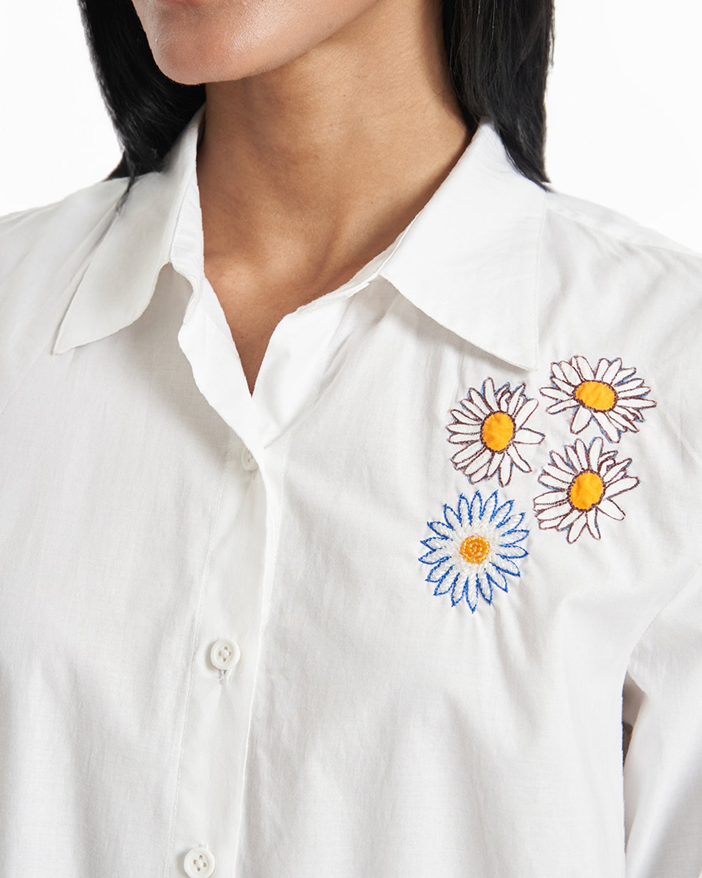 Orange Outline Floral Shirt