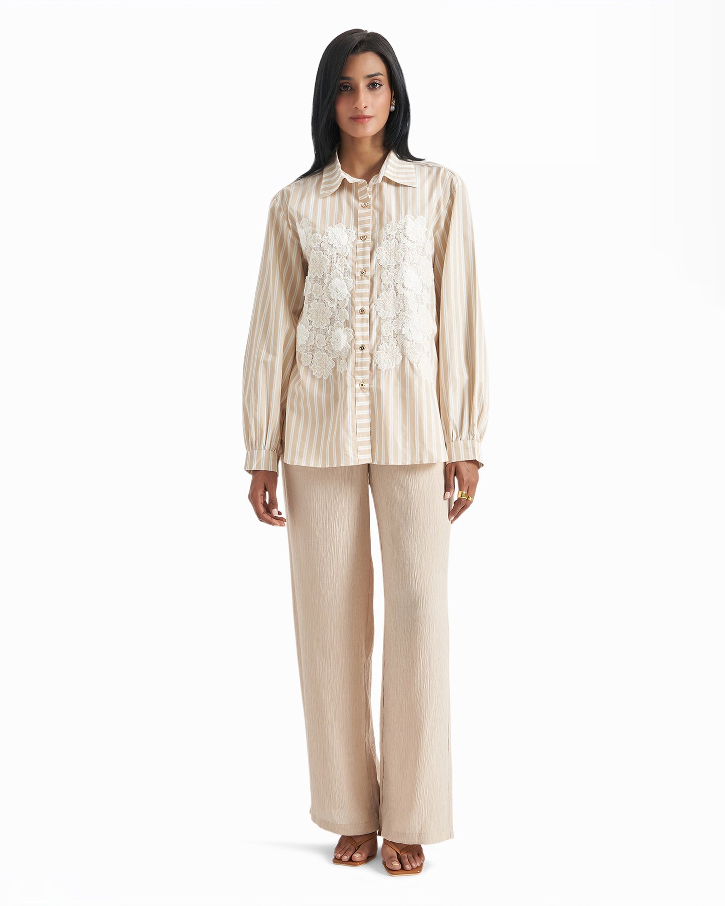 Toasted Vanilla Lace Shirt
