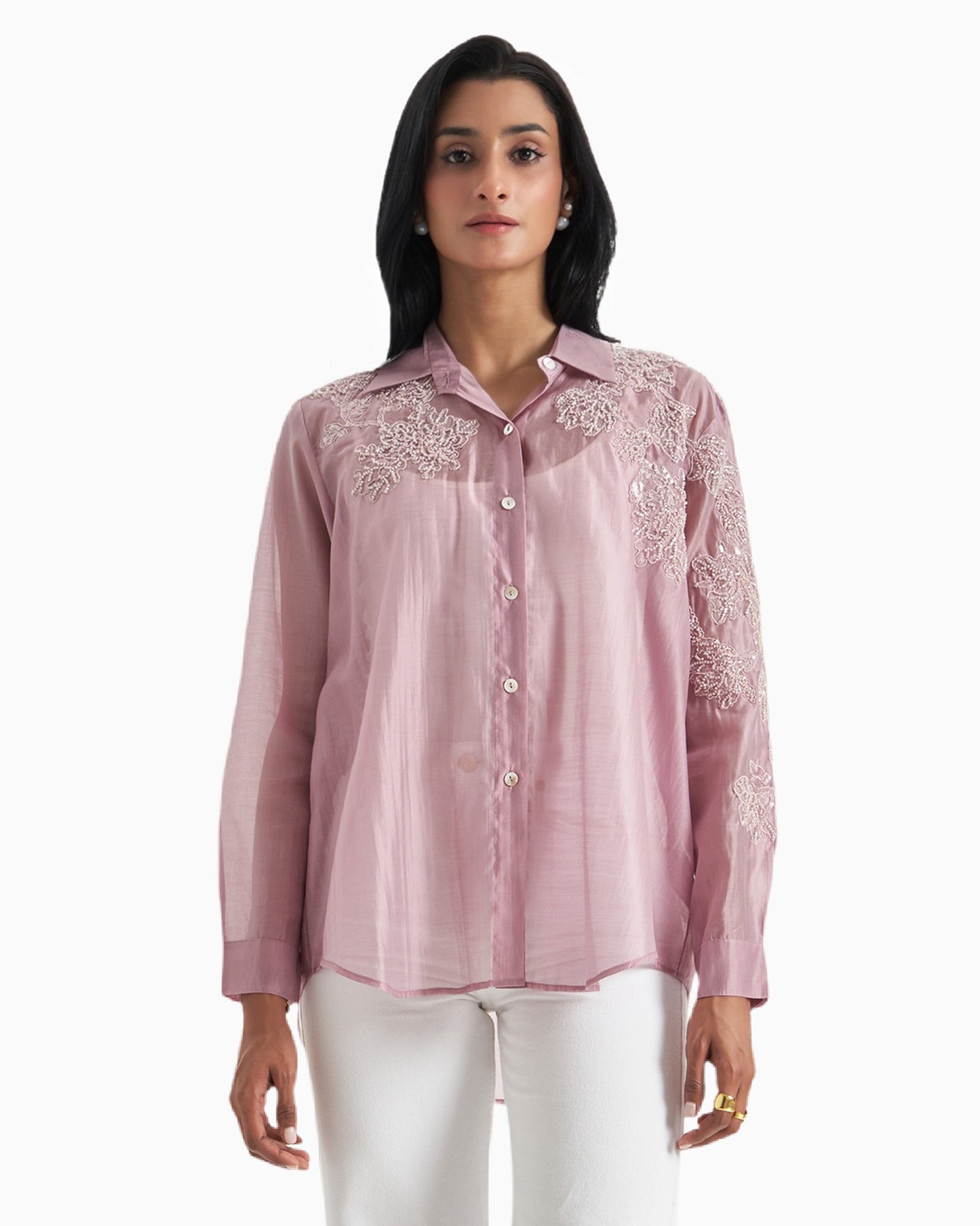 Rose Mist Lace Shirt
