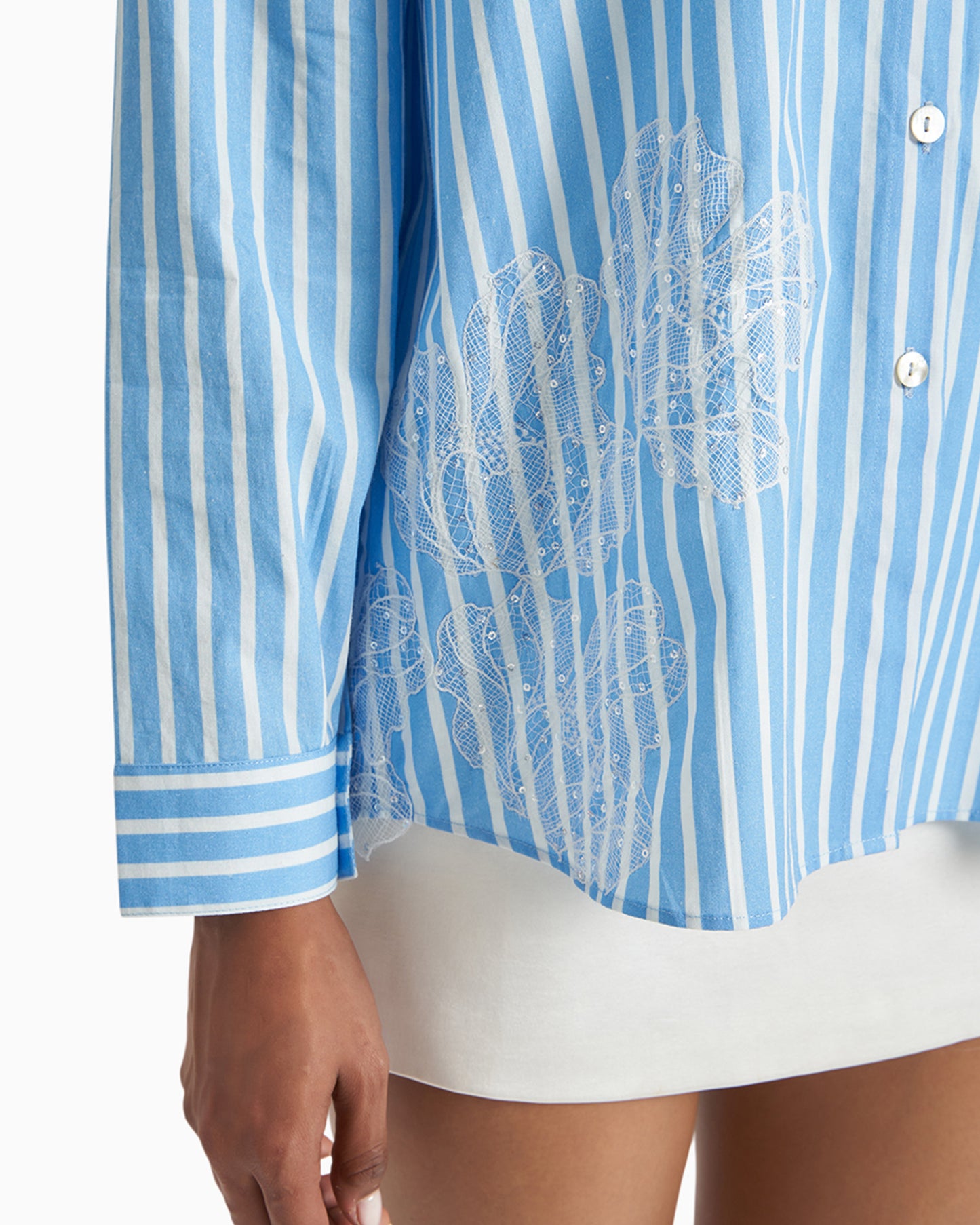 Cloud Lace Stripe Shirt