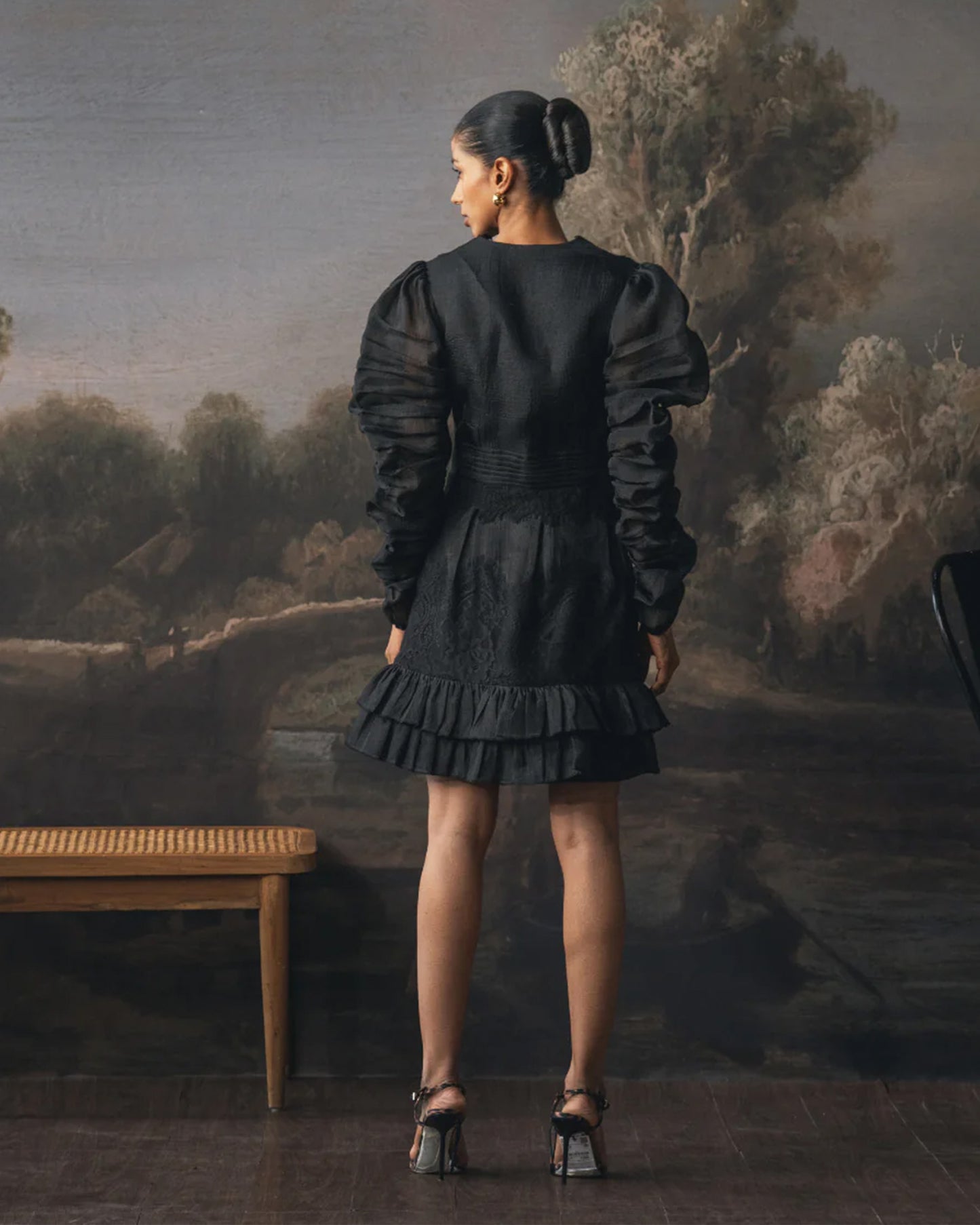 Charcoal Frill Dress