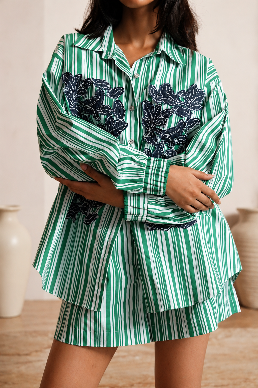 Jade Garden Shorts Set