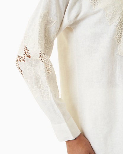 White Blossom Linen Set