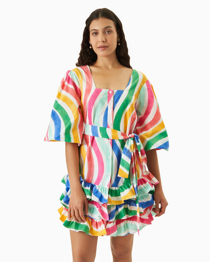 Rainbow Wave Dress