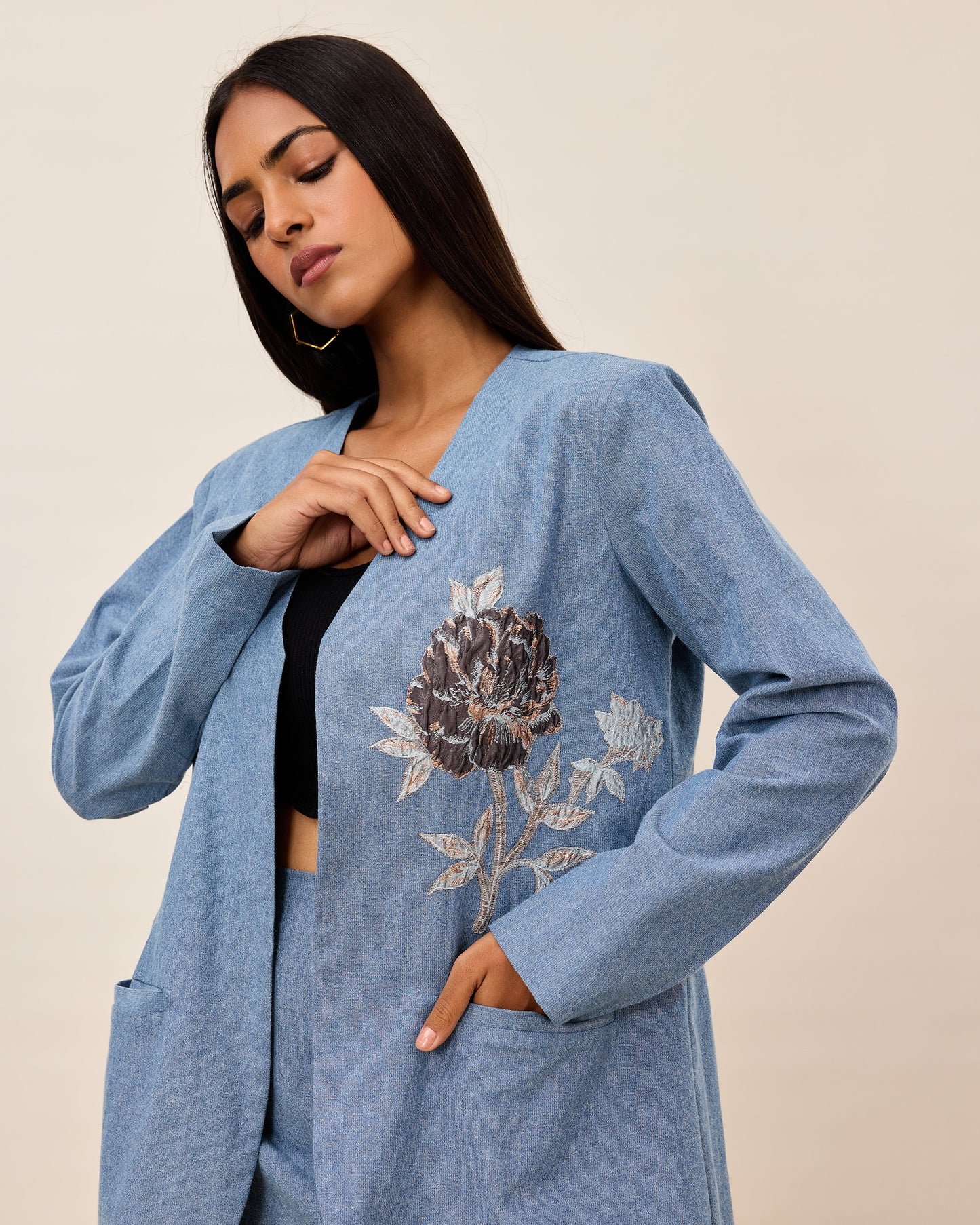 Denim Co-ord Skirt Set