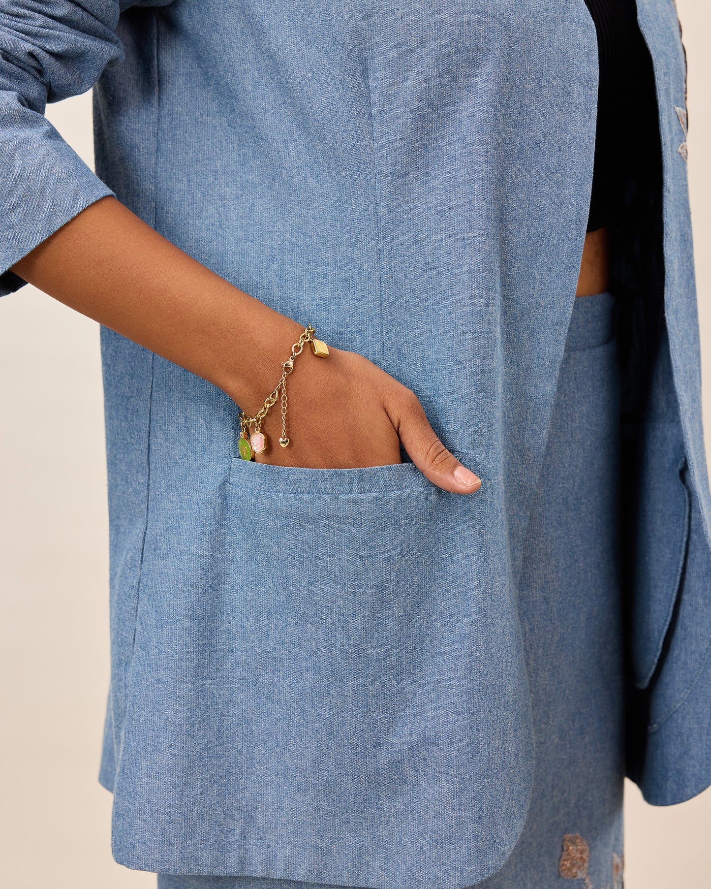 Denim Co-ord Skirt Set