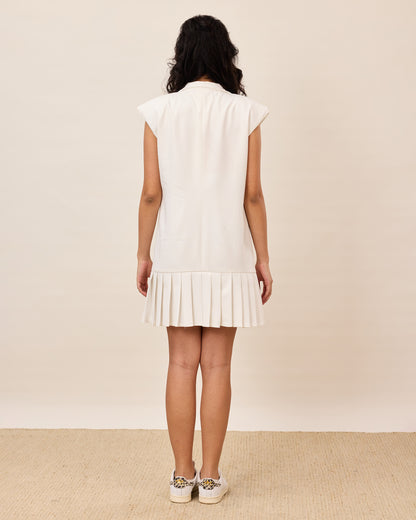 Pearl Bloom Pleated Dress