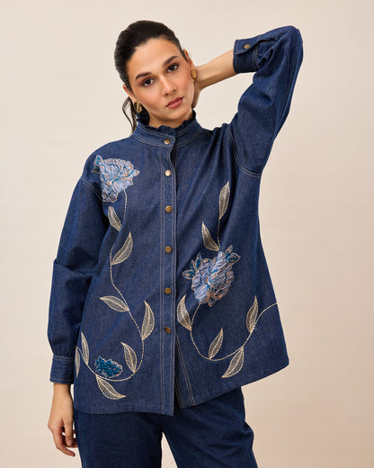 Indigo Bloom Shirt