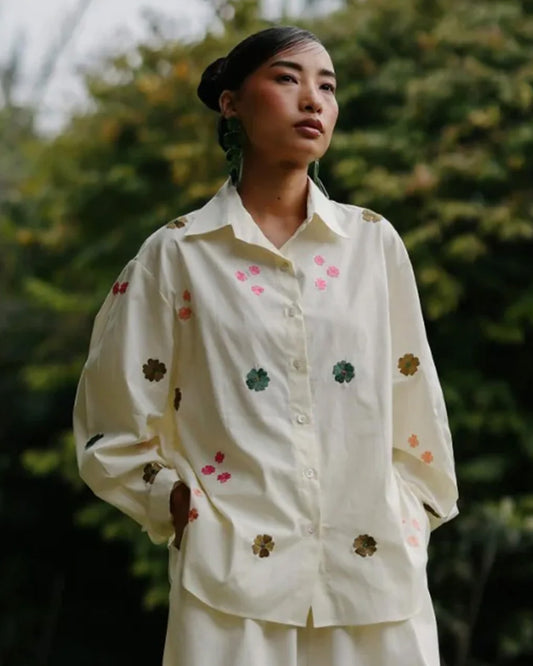 Pop-Dot Cotton Shirt