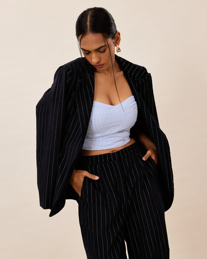 Striped Power Suit Set