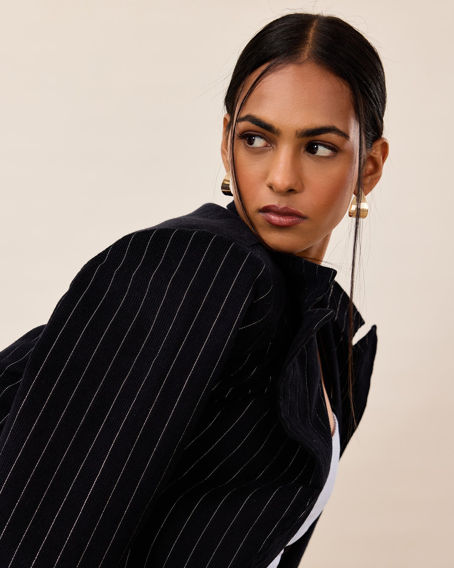 Striped Power Suit Set