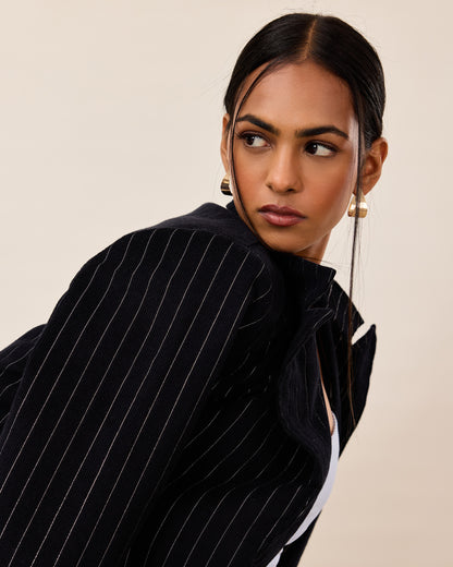 Striped Power Suit Set