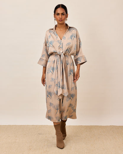 Soft Bloom Tie Waist Dress