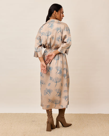 Soft Bloom Tie Waist Dress