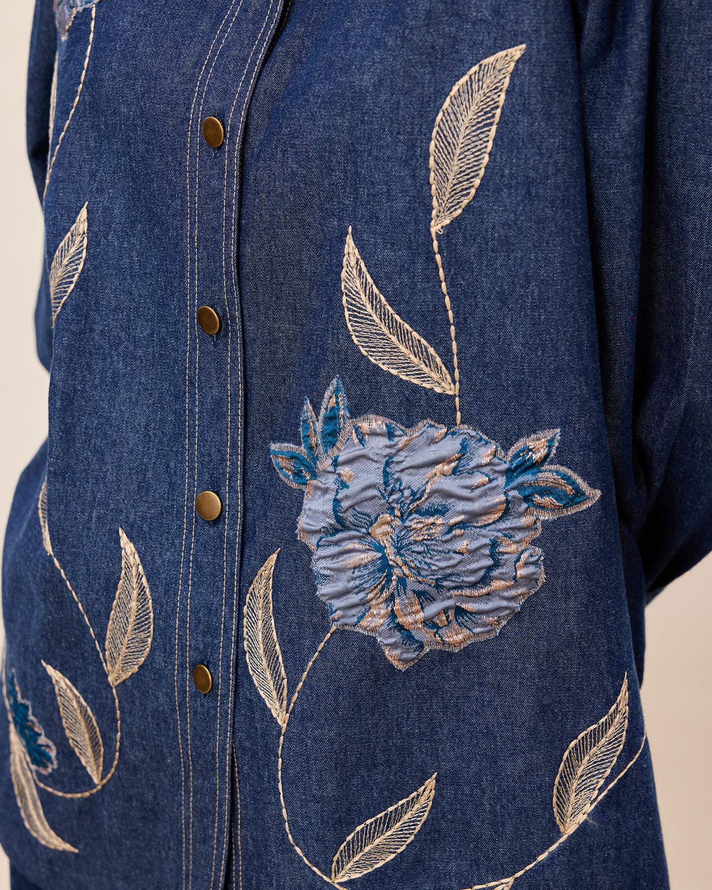 Indigo Bloom Denim Set