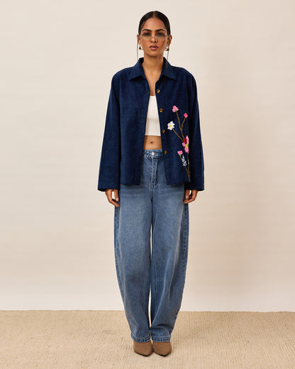 Blossom Stitch Corduroy Shirt