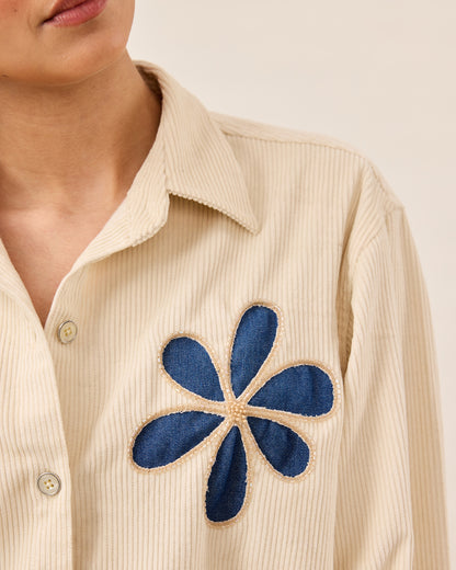 Bloom Cutout Corduroy Shirt