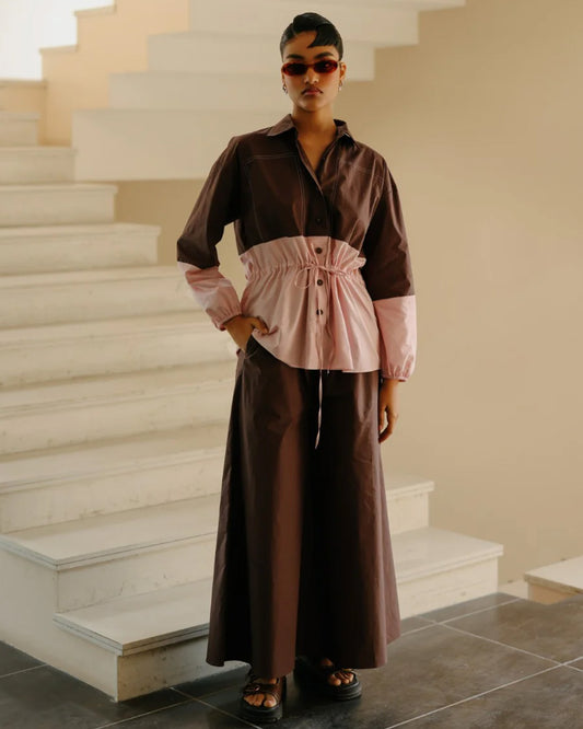 Vibe Colorblock Knot Co-ord Set