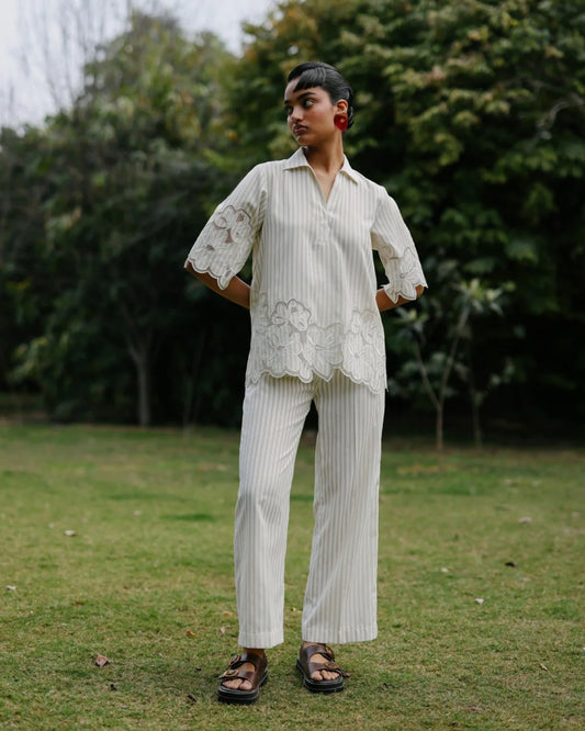 Cotton Bloom Applique Co-ord Set