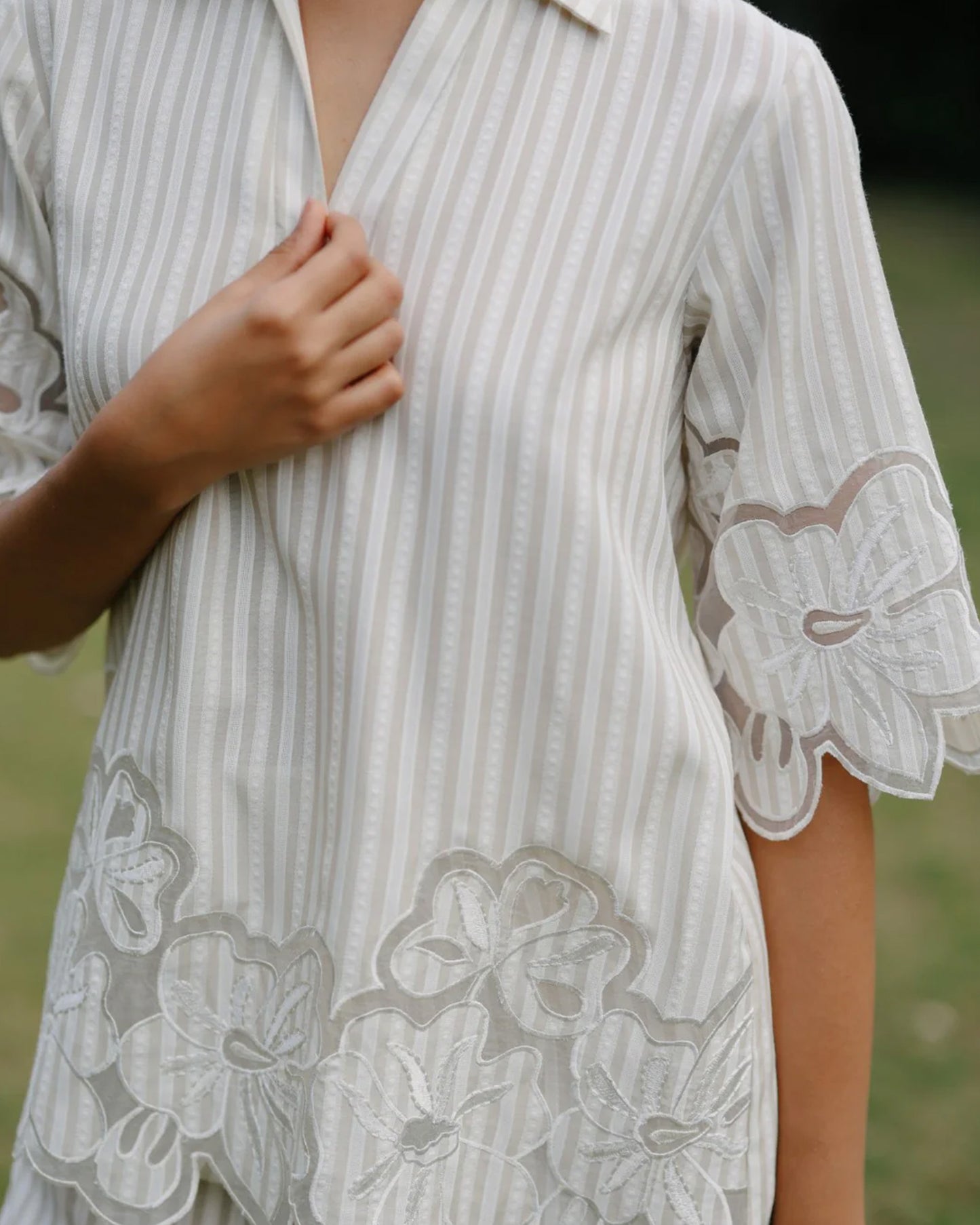 Cotton Bloom Applique Co-ord Set
