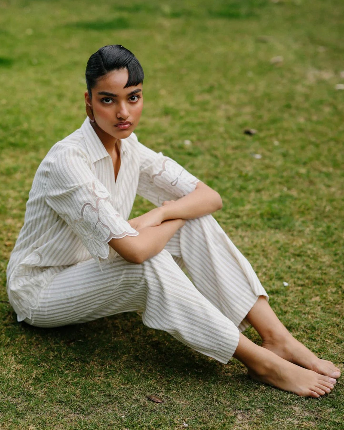 Cotton Bloom Applique Co-ord Set