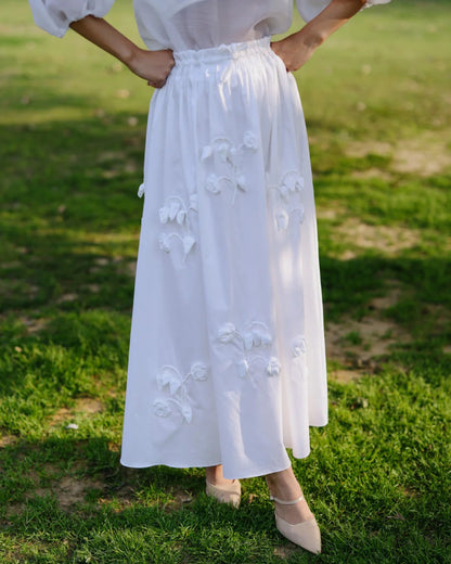 Raya Top With Petal Play Skirt